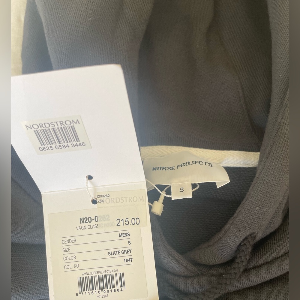 Norse Projects Vagan Hoodie- Medium, Brand New - Picture 2 of 2